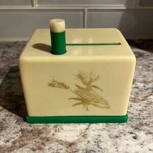 Retro Plastic Toothpick Holder Push Button Dispenser